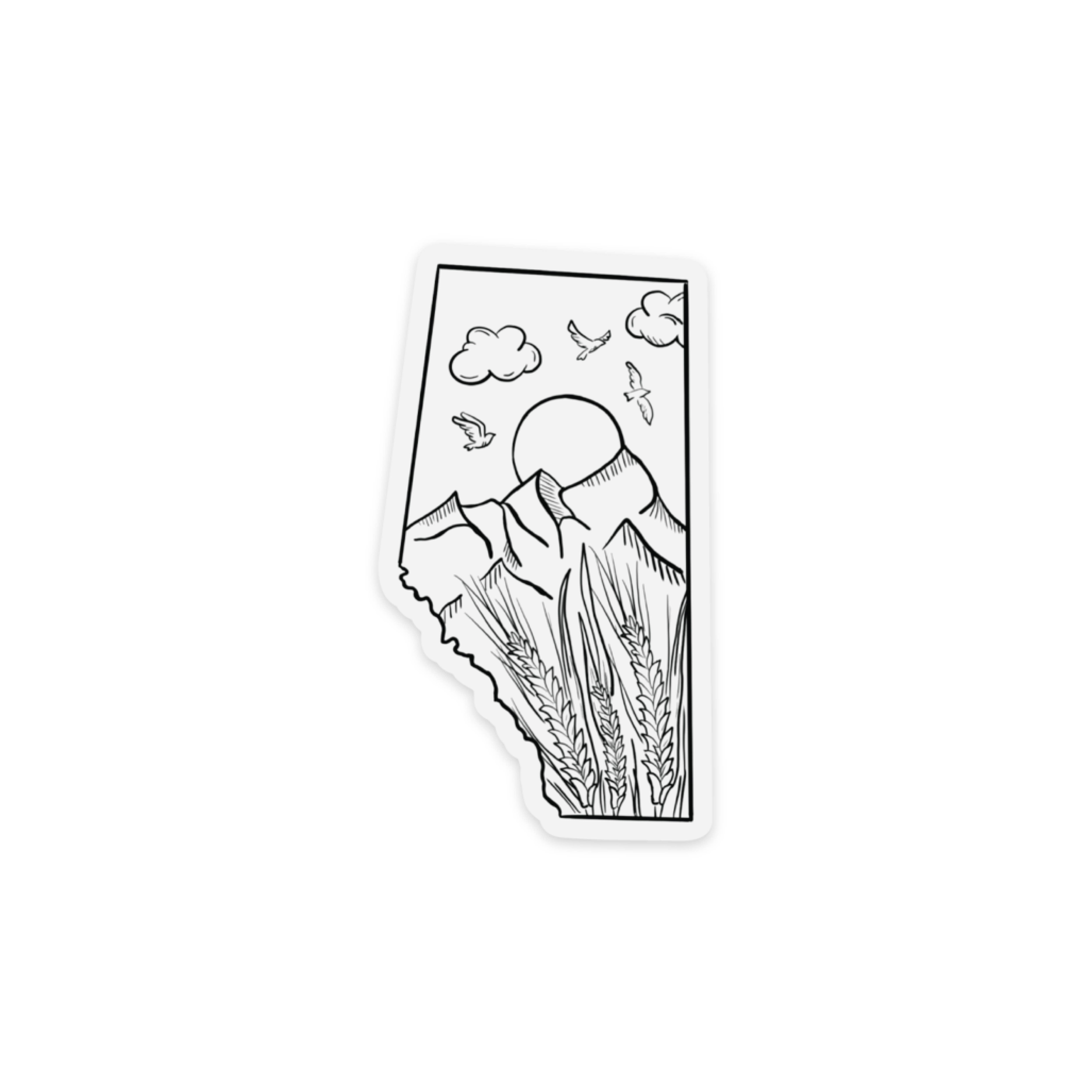 Jaybee Design - Wholesale Sticker - Alberta Mountain Matte Vinyl Sticker