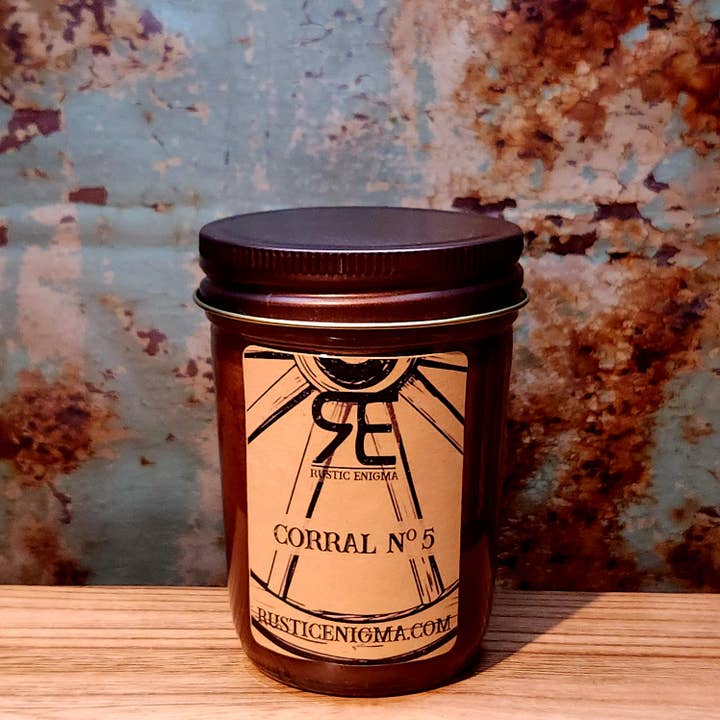 Corral No.5 8 oz Candle for wholesale by Rustic Enigma