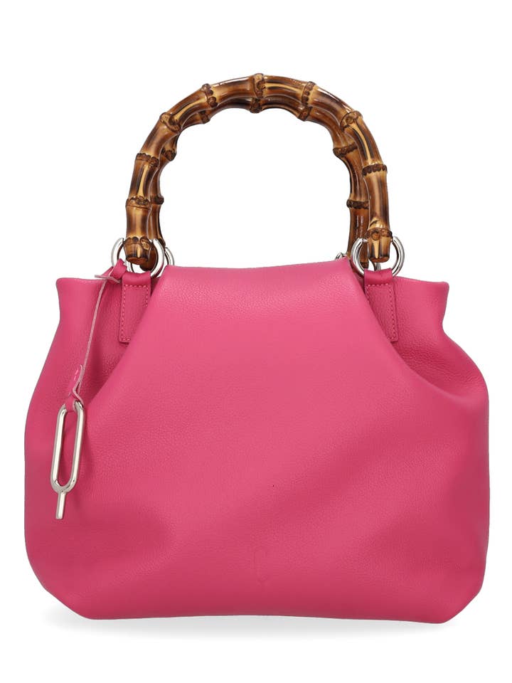 HANDTAS IN GEBOTTELD LEER GEMAAKT IN ITALIË - JANETTE voor wholesale door Quarzovivo