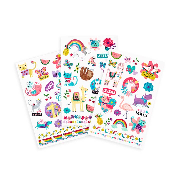 OOLY - Wholesale Temporary Tattoo - Kids - Tattoo Palooza Temporary Glitter Tattoo: Funtastic Friends