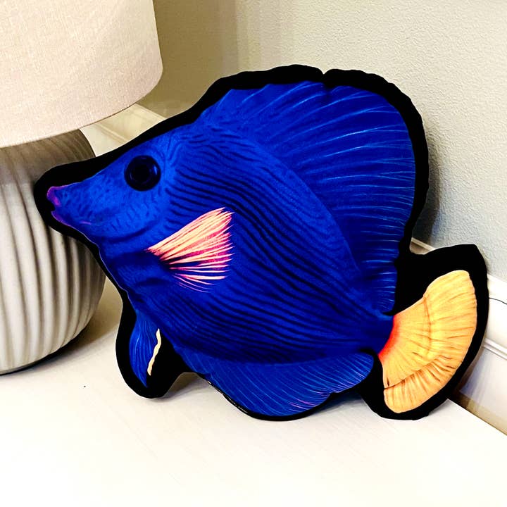 Purple Tang Pillow for wholesale by Reef of Clowns