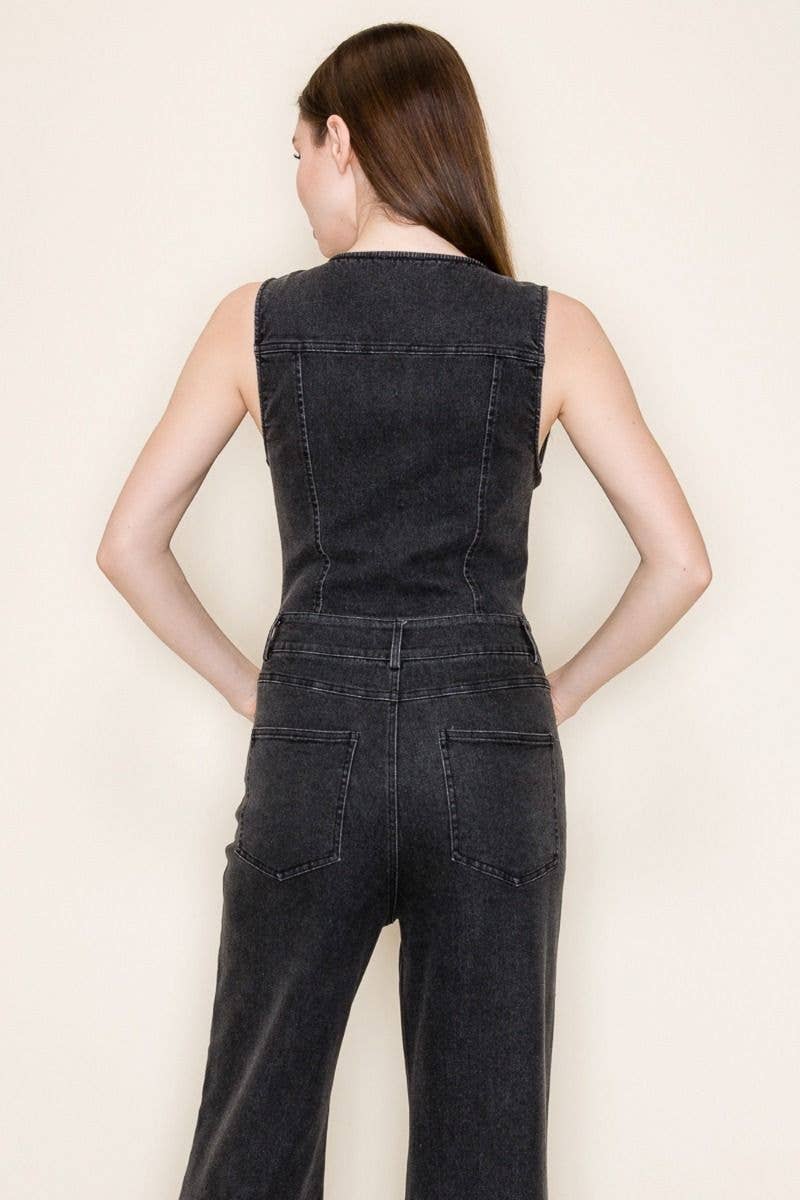 White Birch - Wholesale Jumpsuit - Women's - JP50277 Short Sleeve Solid Knit Jumpsuit4