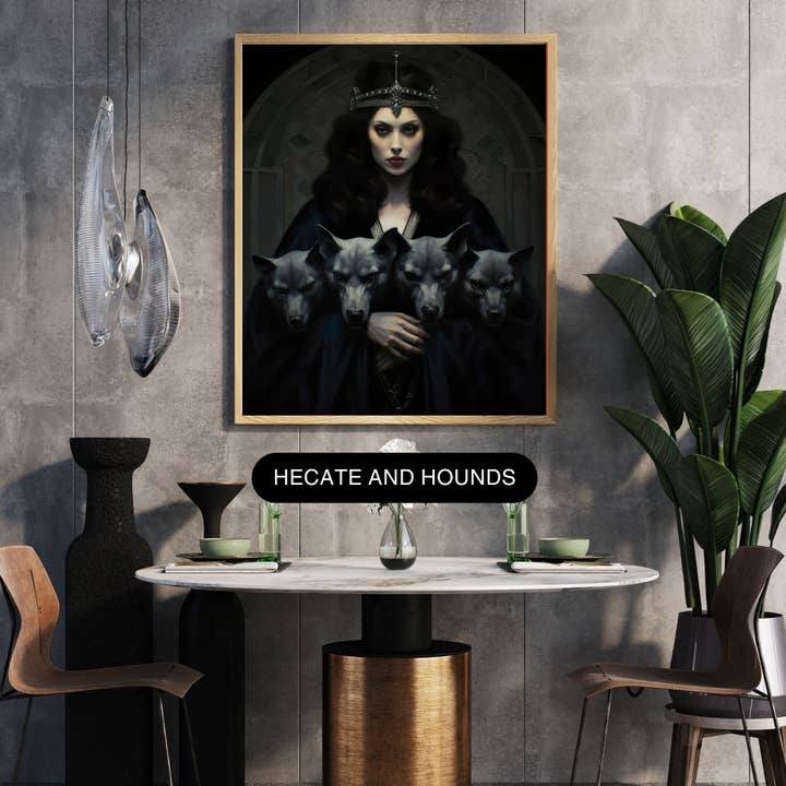 Ye Curiosity Shoppe - Wholesale Art Print - Hecate and Hounds Art Print