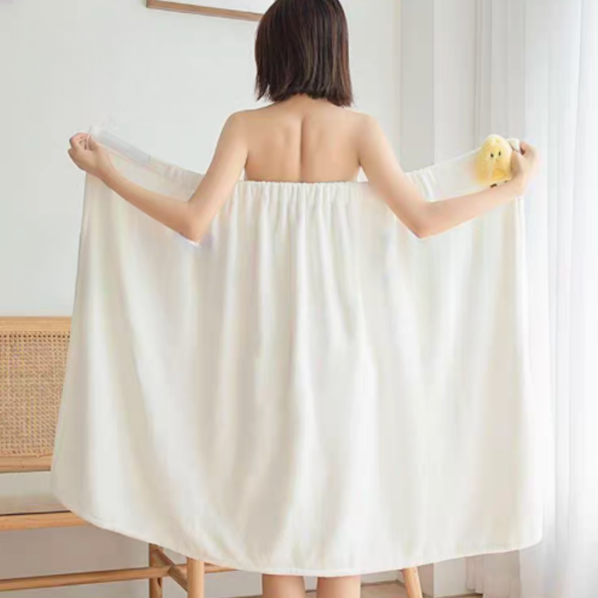 DrifWoo – wholesale Bath towel – Microfiber Body Wrap Hair Wrap Set with Fluffy Accents Cute 10