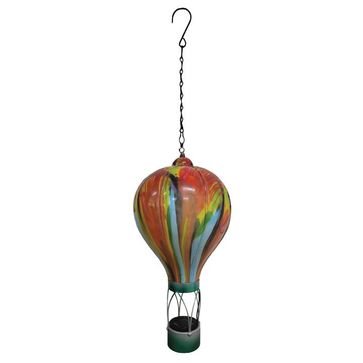 Continental Art Center - Wholesale Outdoor Ornament/Decor - Solar Hanging Colorful Acrylic Balloon-Blue/Orange