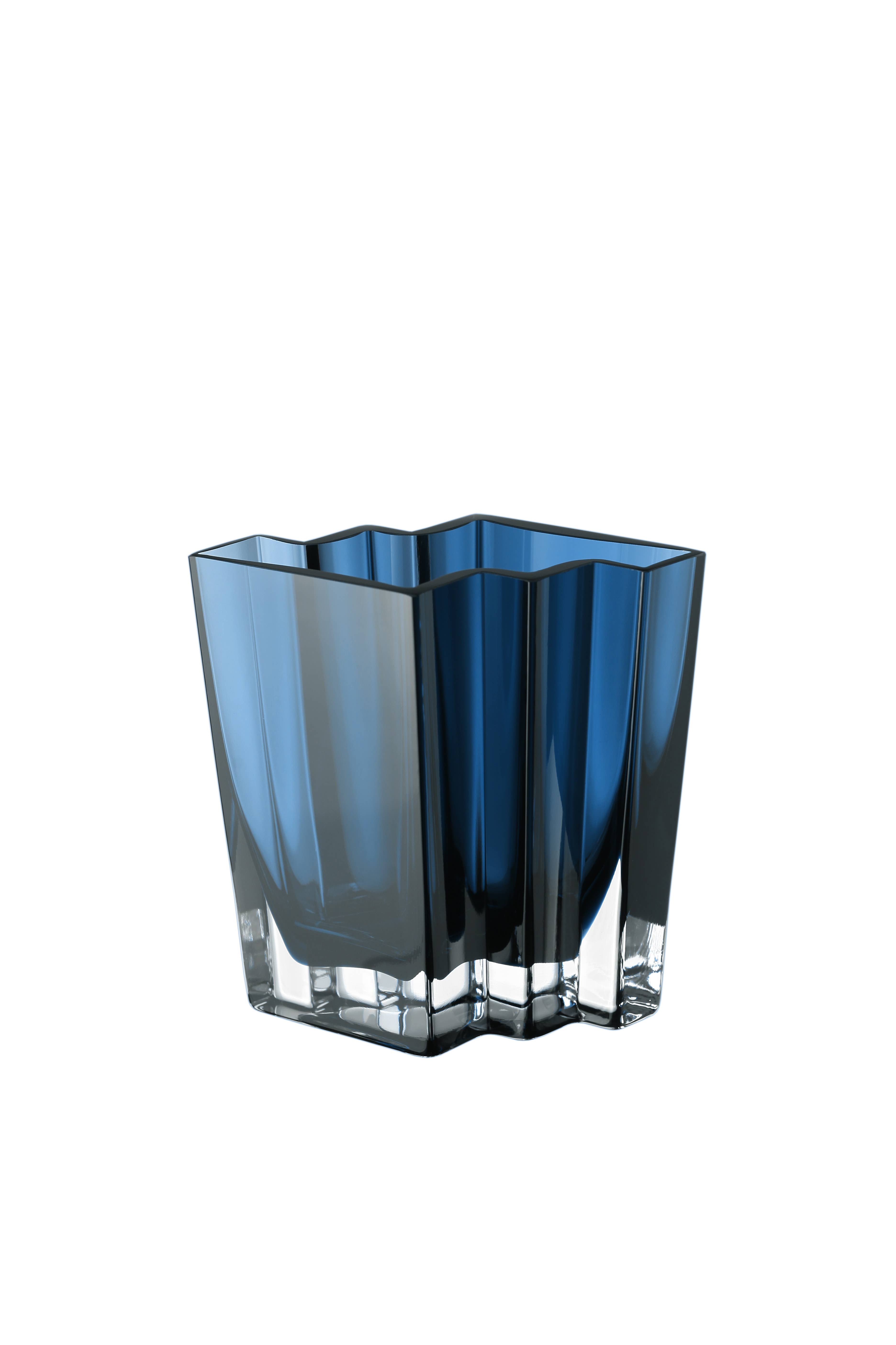Barski – wholesale Vase – Chevron Vase, Midnight Blue, Available in 2 Sizes0
