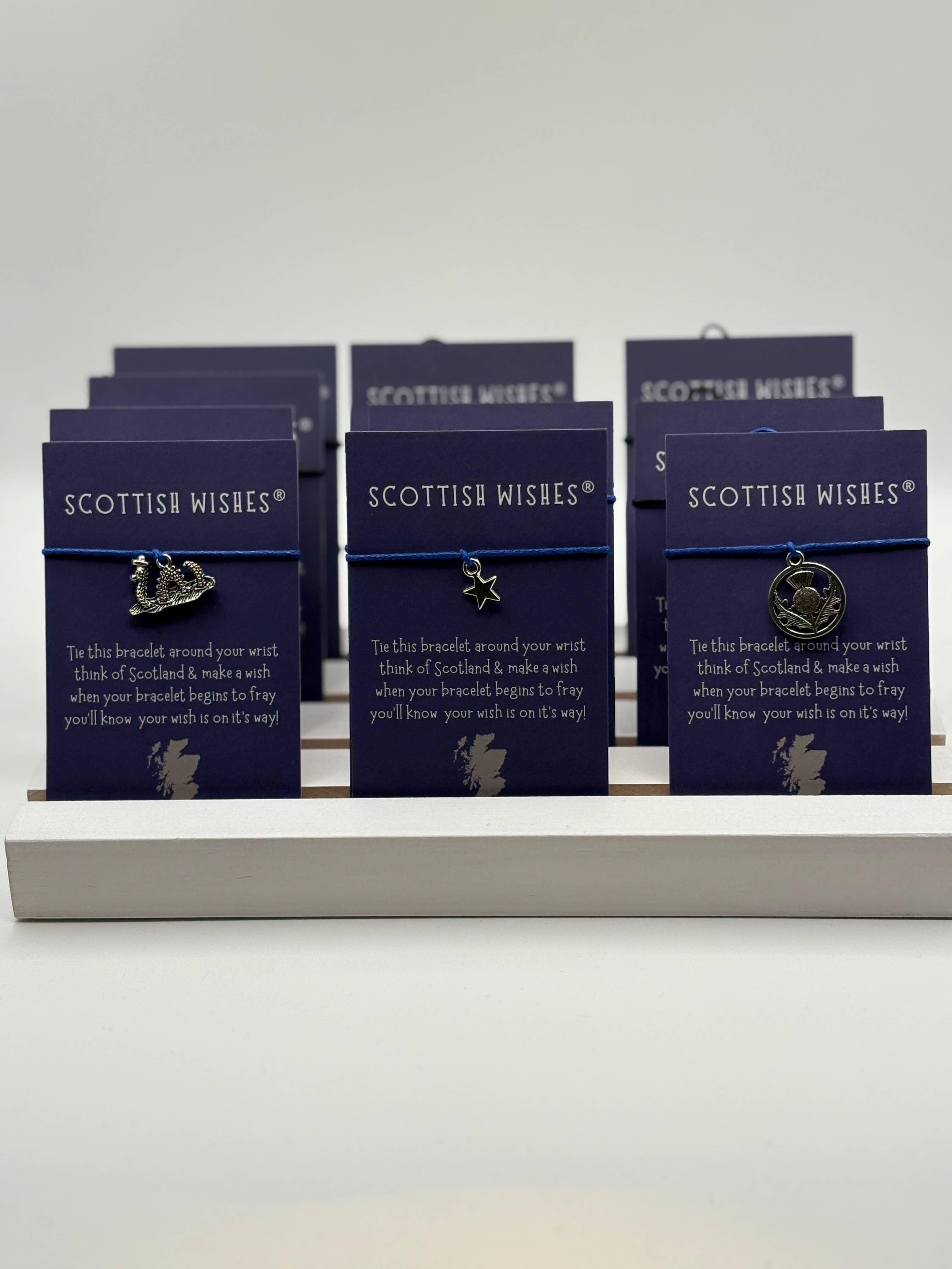 Arran Wishes – Großhandel Armband mit Charms/Anhängern – Schottische Stern-Wunscharmbänder Silber1