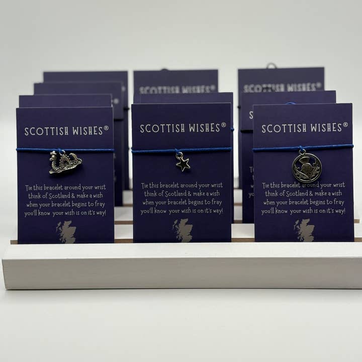 Arran Wishes – Großhandel Armband mit Charms/Anhängern – Schottische Stern-Wunscharmbänder Silber1