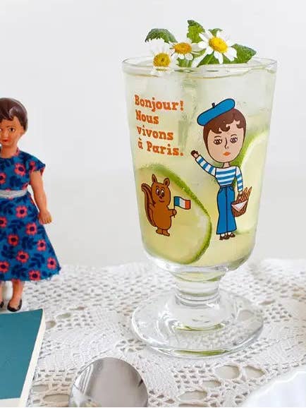 1537 Conjunto de Copos de Vidro Vintage - S 2Pcs Conjunto de Presente Bebidas por atacado de Little Light