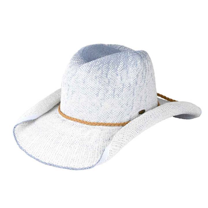 MiMi Wholesale - Wholesale Cowboy Hat - Women's - CBH0034 Ombre Rolled Edge Cowboy Hat