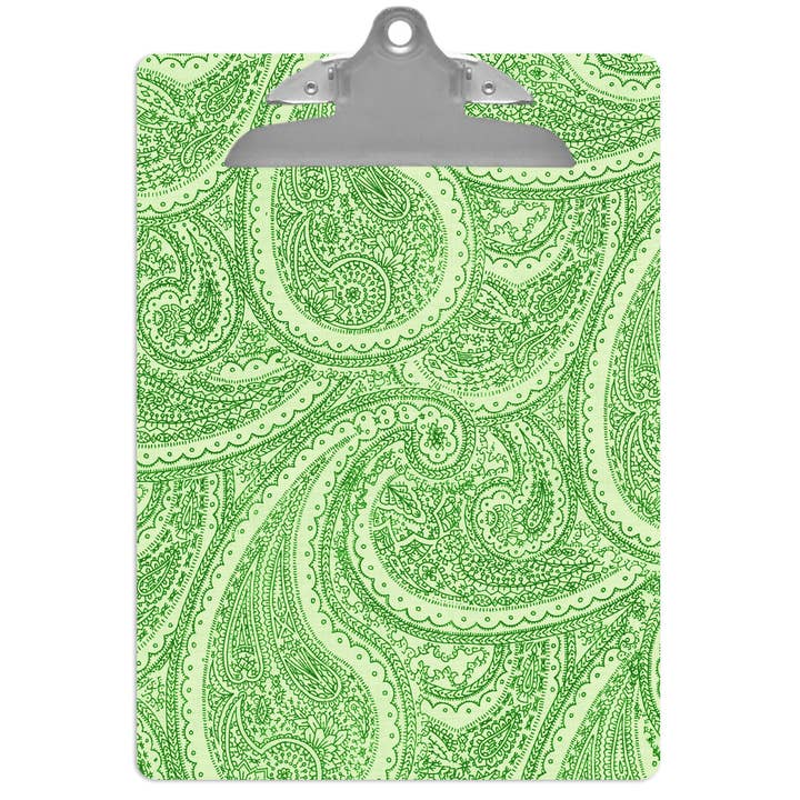 Clipboard Paisley Crema e Verde per la vendita all'ingrosso da parte di Marye-Kelley