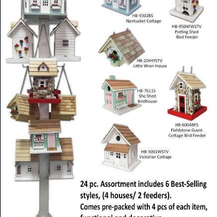 Cottage Collection - 24 Piece Pre-Pack with Display Post Inc for wholesale by Home Bazaar
