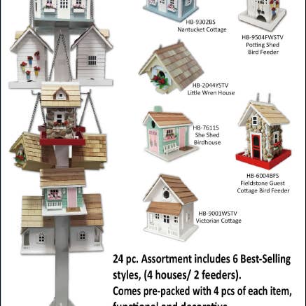 Cottage Collection - 24 Piece Pre-Pack with Display Post Inc for wholesale by Home Bazaar