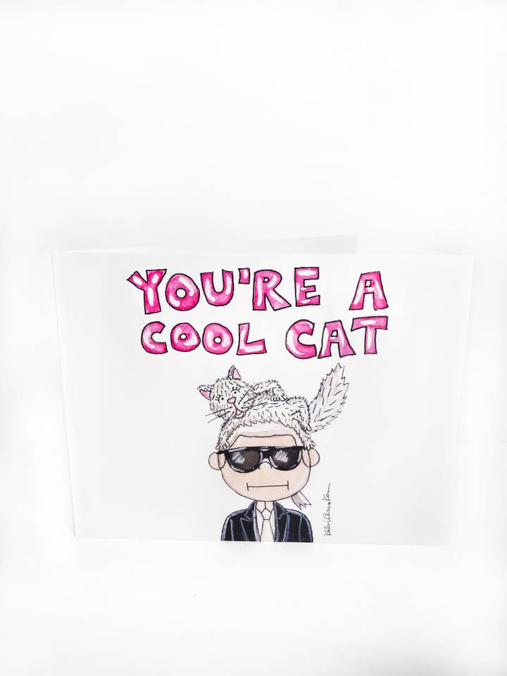 Karl Cool Cat Card for wholesale by KAHRI