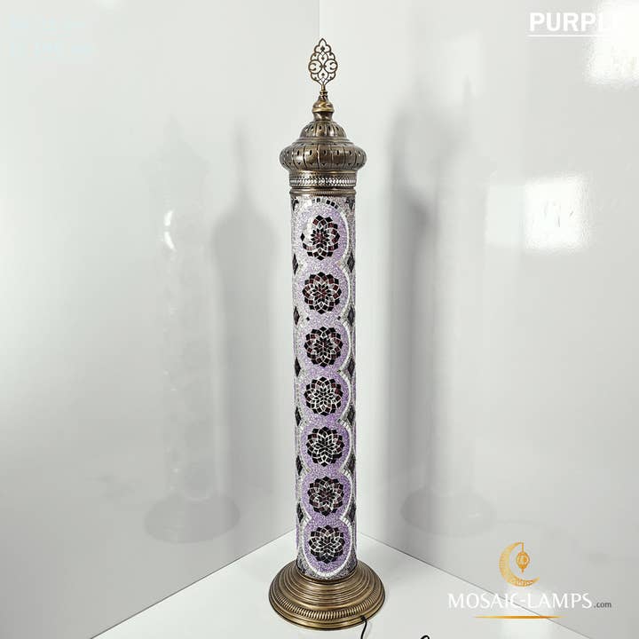 Mosaic Lamps - Wholesale Floor Lamp - W 15cm Cylinder Mosaic Floor Lamp, Turkish, Moroccan Authent15