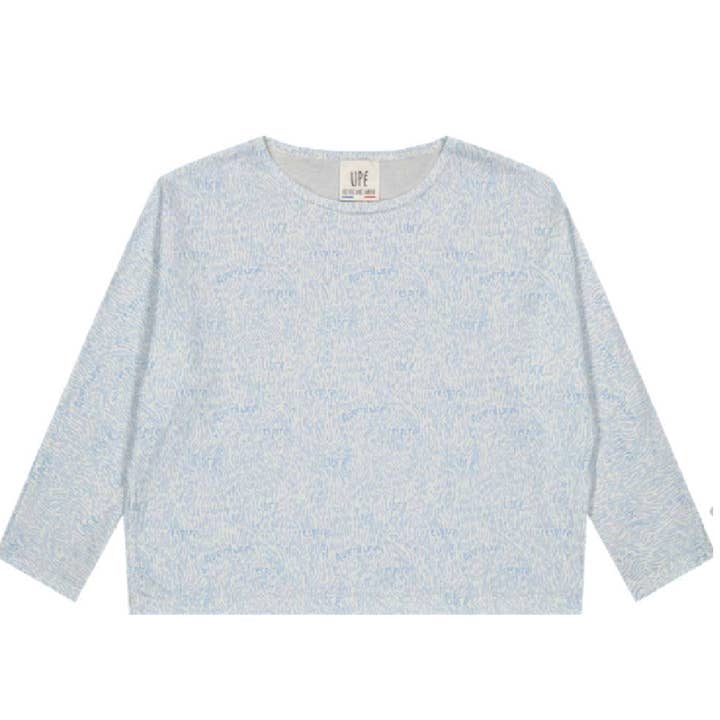 Long-sleeve kimono T-shirt in recycled cotton for wholesale by UPÉ