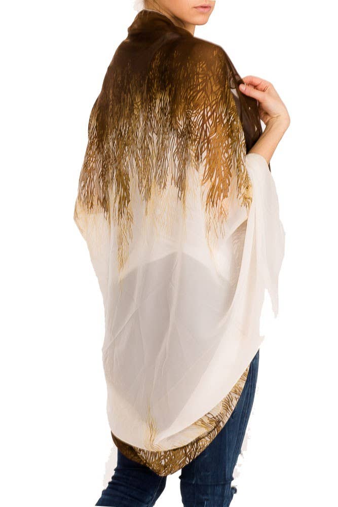 Cap Zone - Vendita all'ingrosso Kimono - Donna - Kimono in chiffon con stampa naturale Boho chic4