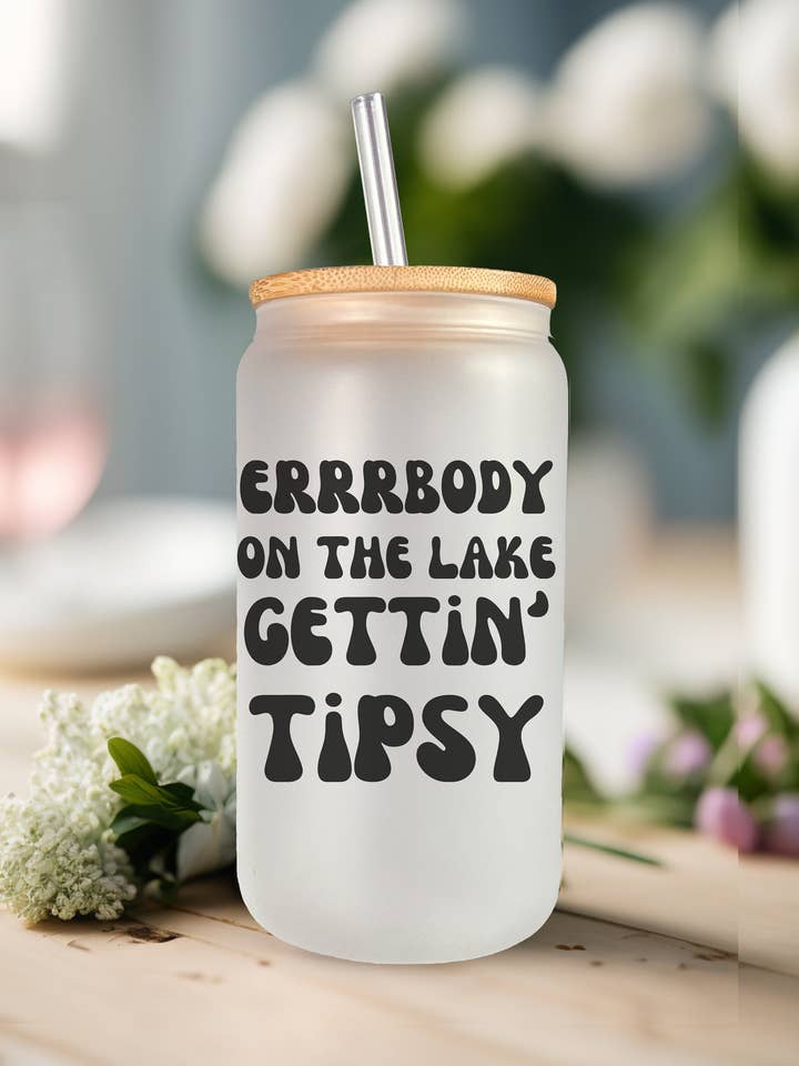 Lake House, Boat, Ice Coffee Glass, Lake Life Tumbler for wholesale by Castle Rock Co