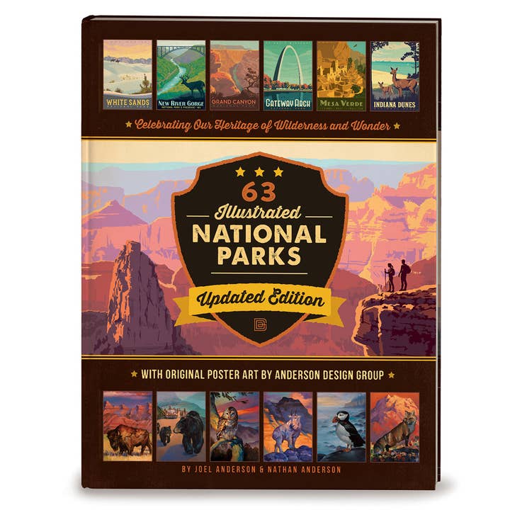 Anderson Design Group - Wholesale Display Book - 63 National Parks: Updated Edition HARD COVER Coffee Table Book (Best Seller!)13