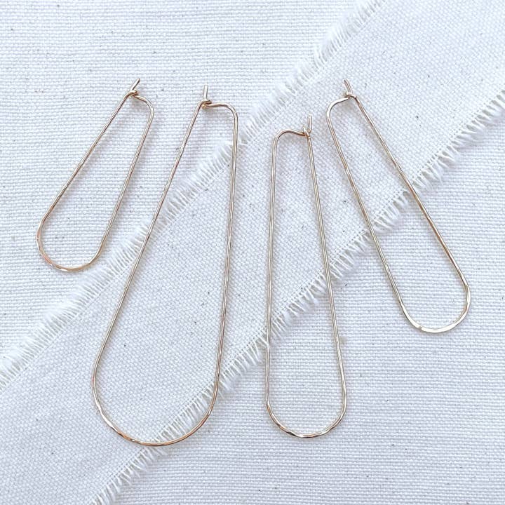 Droplet FACET Hoops for wholesale by Hoops by Pliers & String