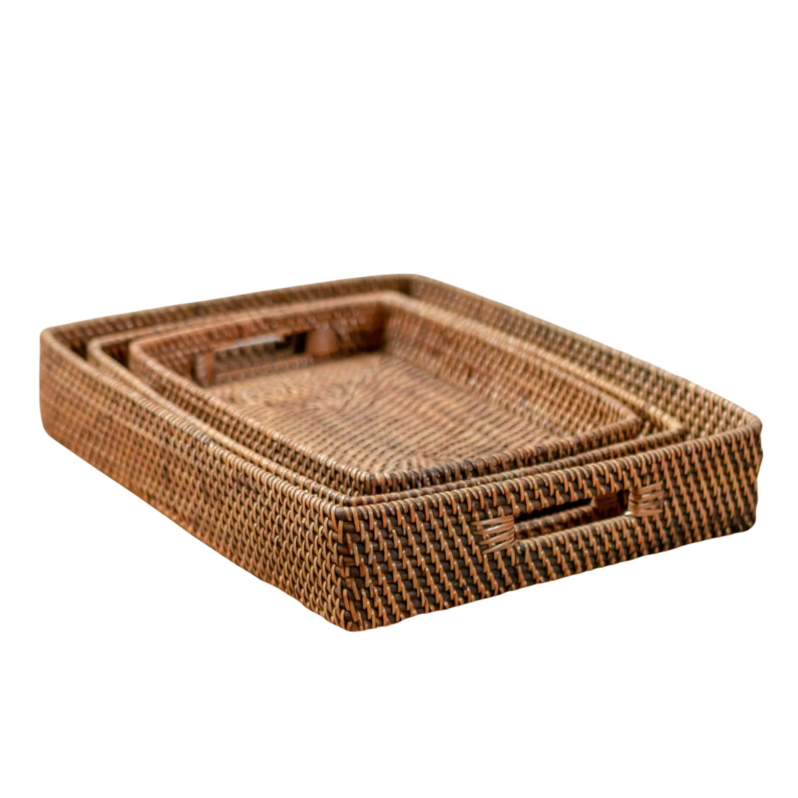 Soeji – wholesale Serving tray – Rectangular Tray Rattan Serving Tray Large Decorative AMAHAI8