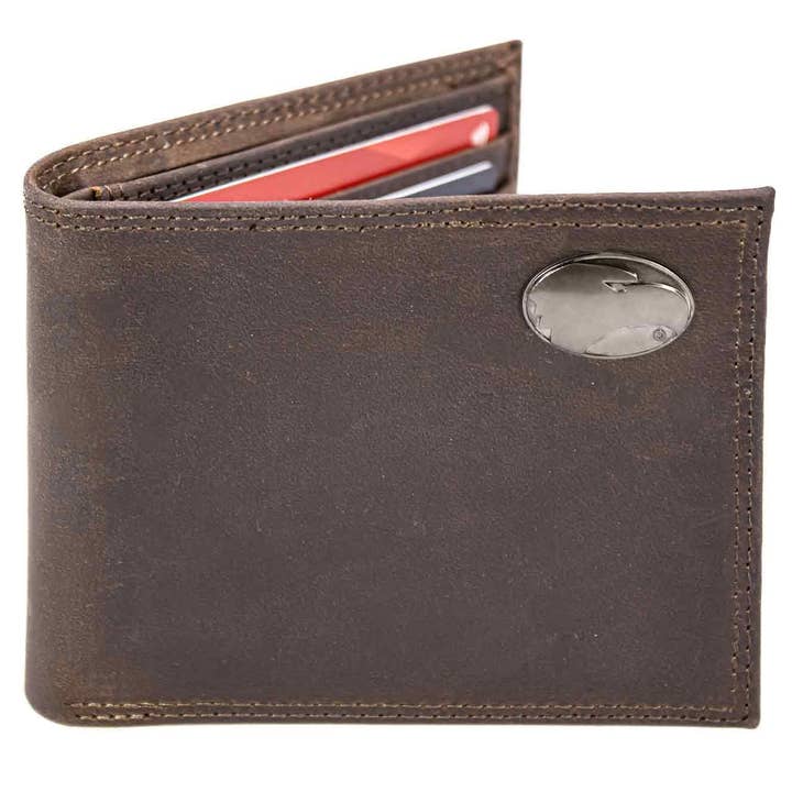 Georgia Southern Eagles Men's Collegiate Bifold Leather Wallet. for wholesale by Zep-Pro