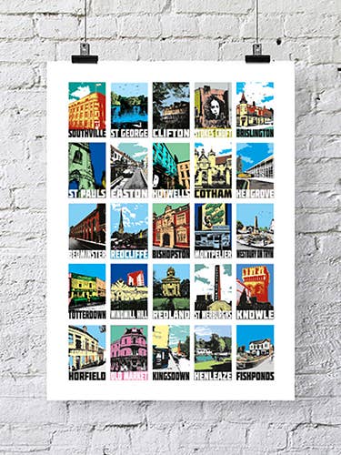 Impresión de distritos de Bristol para venta al por mayor de Susan Taylor Design