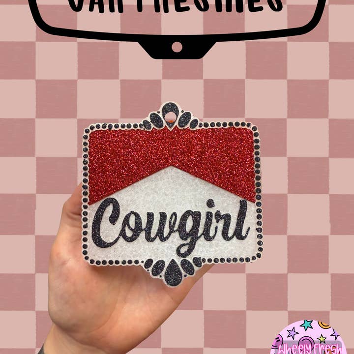 Cowgirl Frame Freshie for wholesale by wheely fresh co