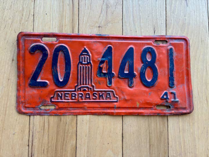 1941 Nebraska License Plate for wholesale by RusticPlates