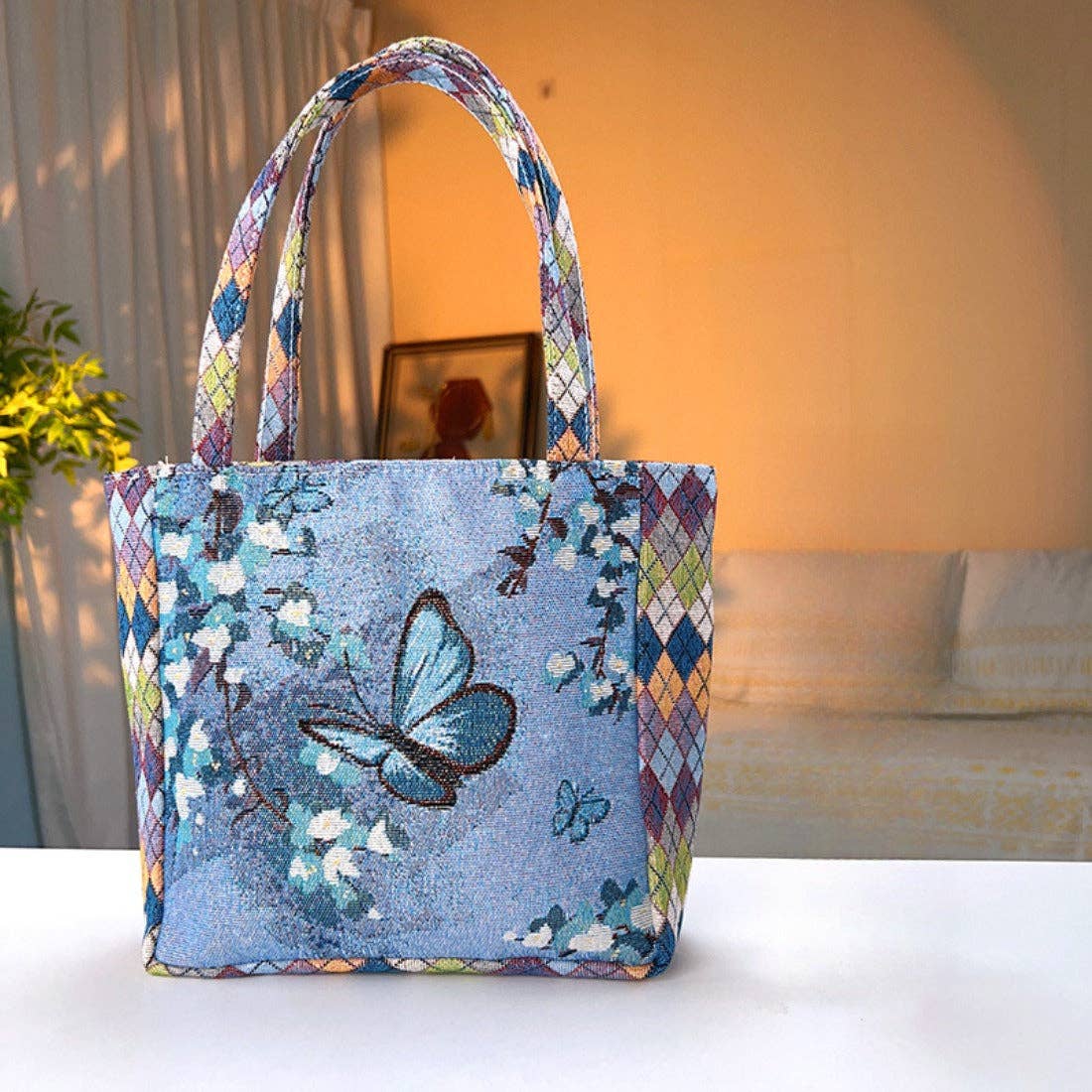 Funkyrel® Atzbranding Limited - Wholesale Tote Bag - Women's - Cosbai - Geometric Lace Botanical & Animal Canvas Tote3