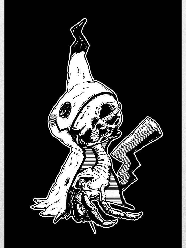 Mimikyu Anatomy - Skräck Pokémoninspirerad konsttrycksaffisch för wholesale av MechanicalPen