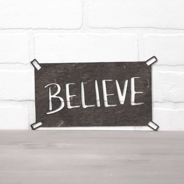 Spunky Fluff - Wholesale Wall Sign - Believe Ted Lasso Quote Locker Room Sign18