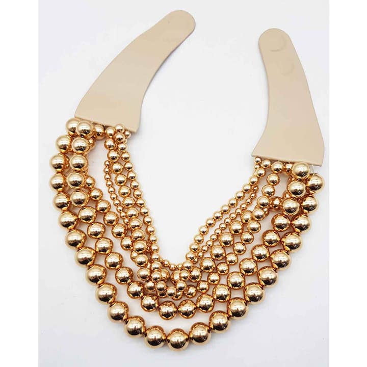 anbfashion - Wholesale Beaded/Pearl Necklace - *BEST* NEW CHUNKY BEADED LAYERED MAGNETIC NECKLACE