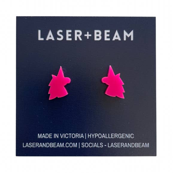 Pendientes para niños - Unicornio rosa para venta al por mayor de laserandbeam