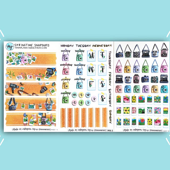 Kit mensual Instantáneas de primavera para venta al por mayor de Planning With Kay