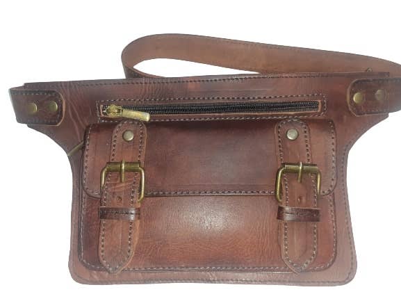 Hecho a mano – Großhandel Bauchtasche – Damen – Bauchtasche aus Kuhleder mit zwei Schnallen4