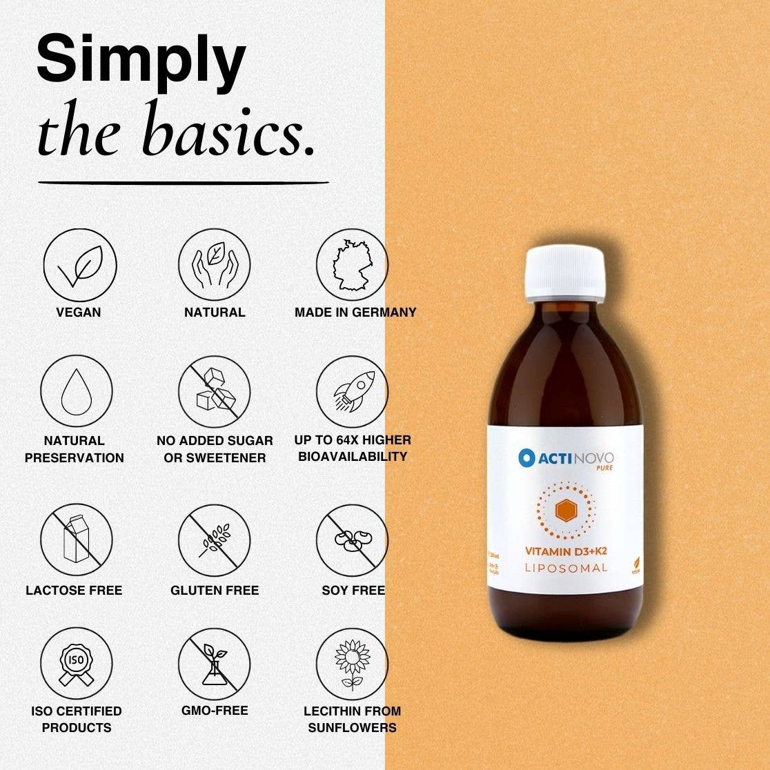 ActiNovo - Wholesale Oral Supplement/Vitamin - Liposomal vitamin D3 + K23