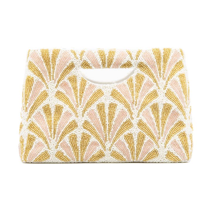 Aurora cut out handle ivory/ gold/ pink for wholesale by Tiana Designs