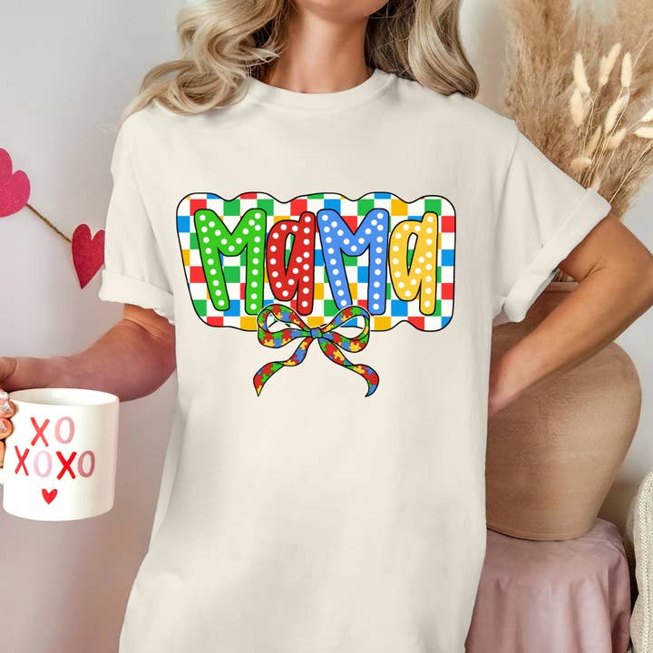Autism Mama Comfort Color Tshirt for wholesale by Classy and Sassy Creations and Boutique