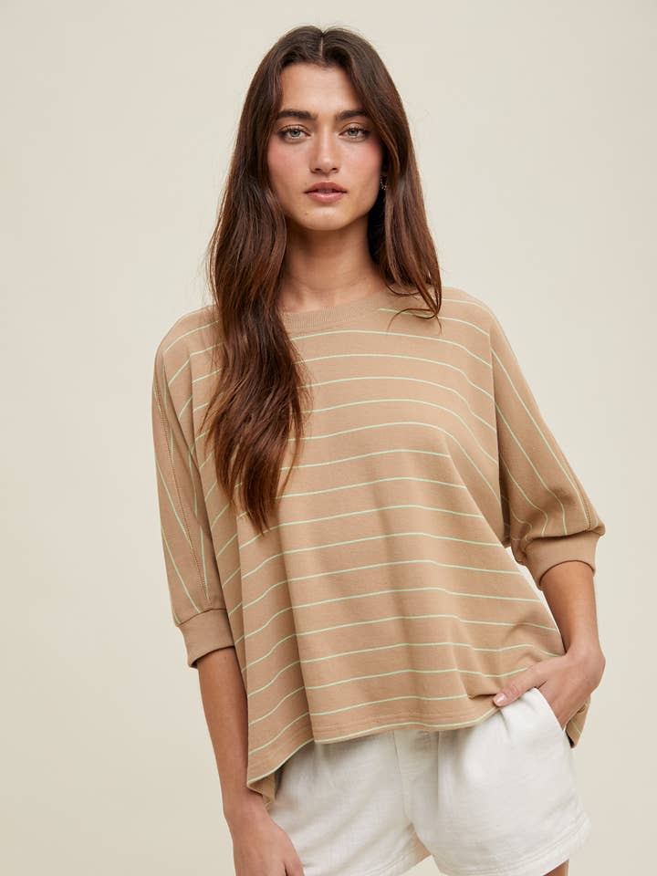 STRIBET DOLMAN STRIKTOP/WL24-9826 for engroshandel hos Wishlist Apparel