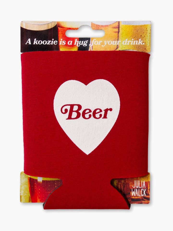 Heart Beer Koozie for wholesale by Julia Walck