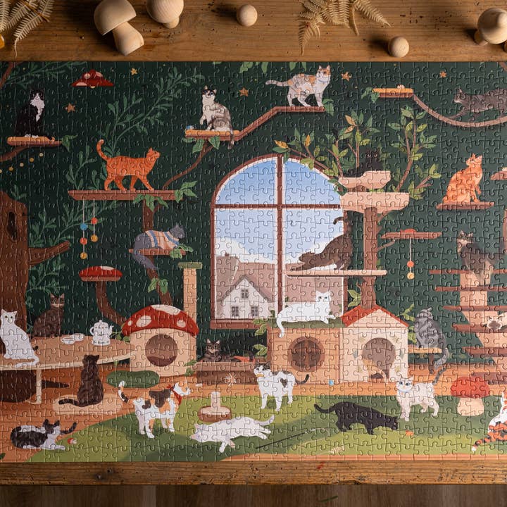 Trevell - Wholesale Puzzle - Adult - The Cat Café puzzle — Trevell — 1000 pieces1