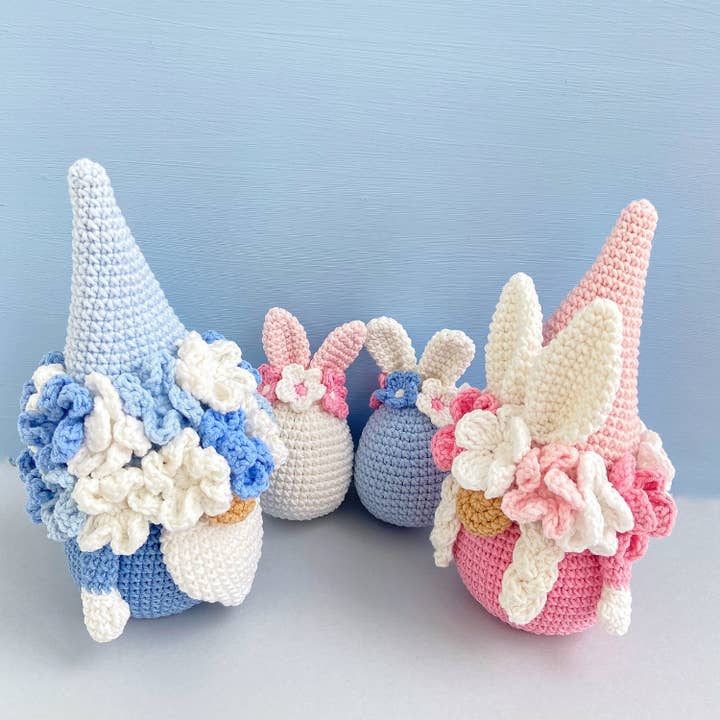 Anh2 LTD - Vendita all'ingrosso Decorazioni da tavolo - Gnomo a forma di coniglietto pasquale lavorato all'uncinetto, uovo di Pasqua, decorazione per cesto di Pasqua3