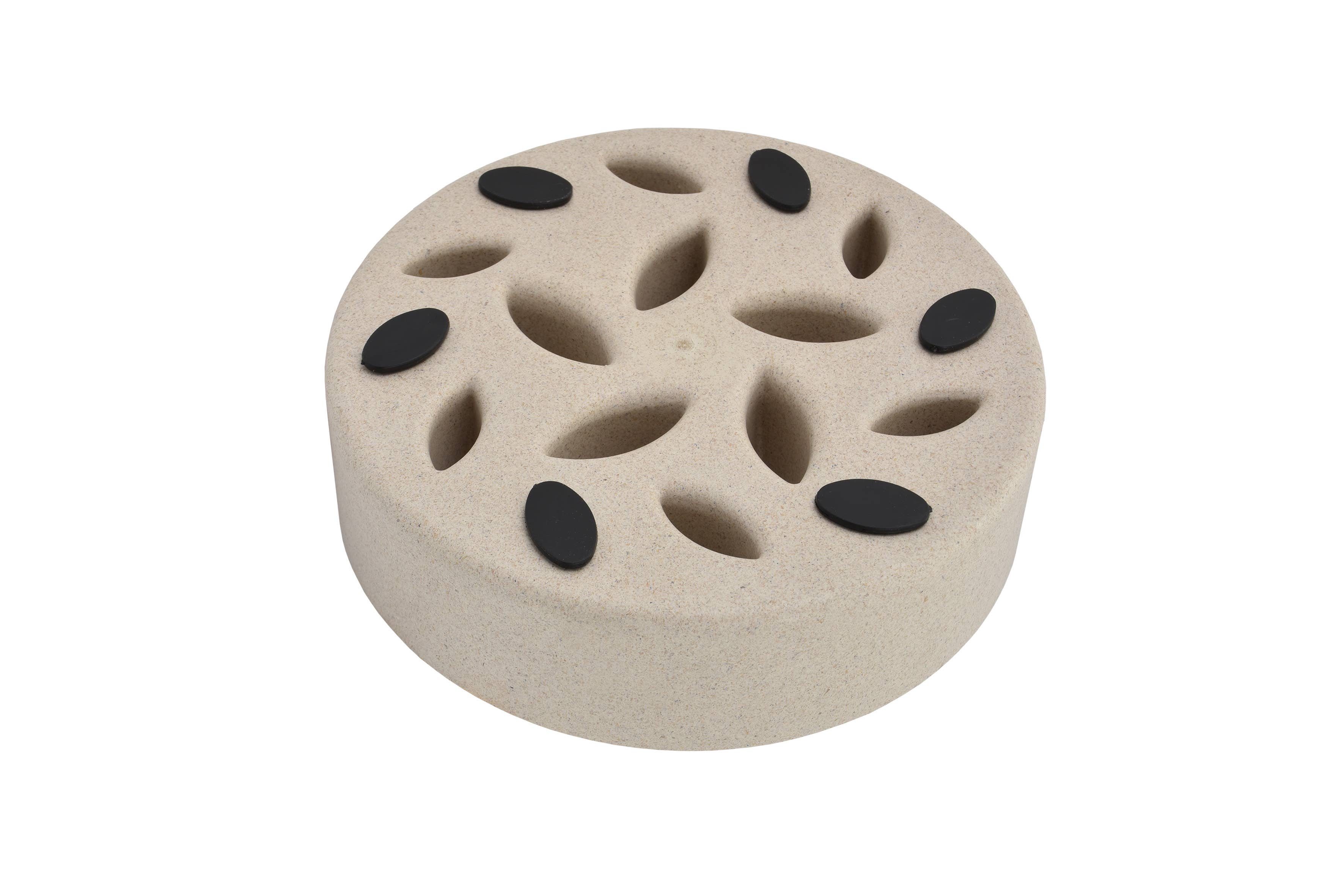 Beige Bamboo Slow Bamboo Dog Feeder for wholesale on Faire2