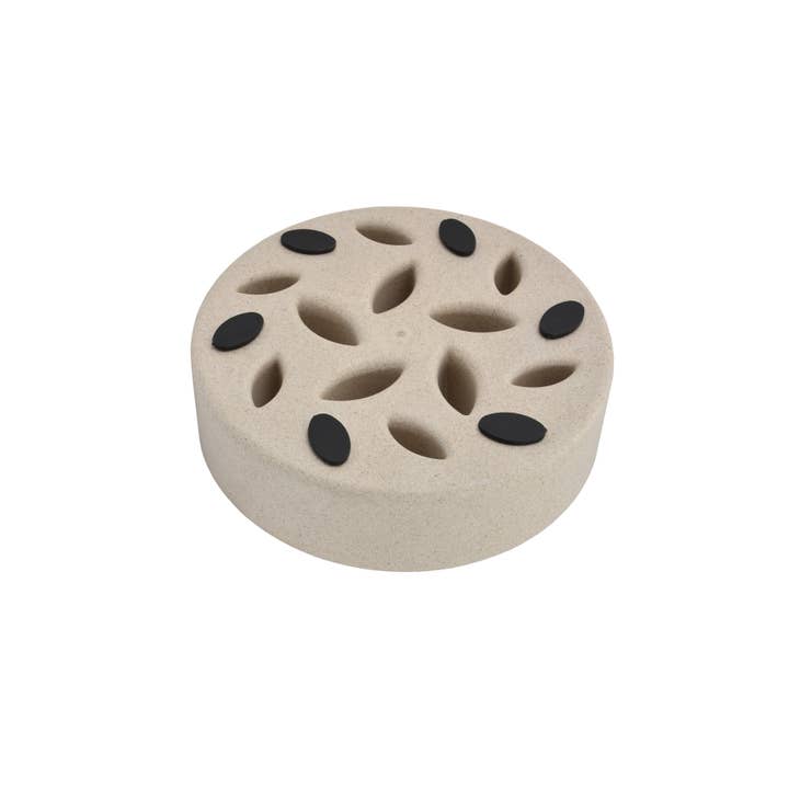 Beige Bamboo Slow Bamboo Dog Feeder for wholesale on Faire2