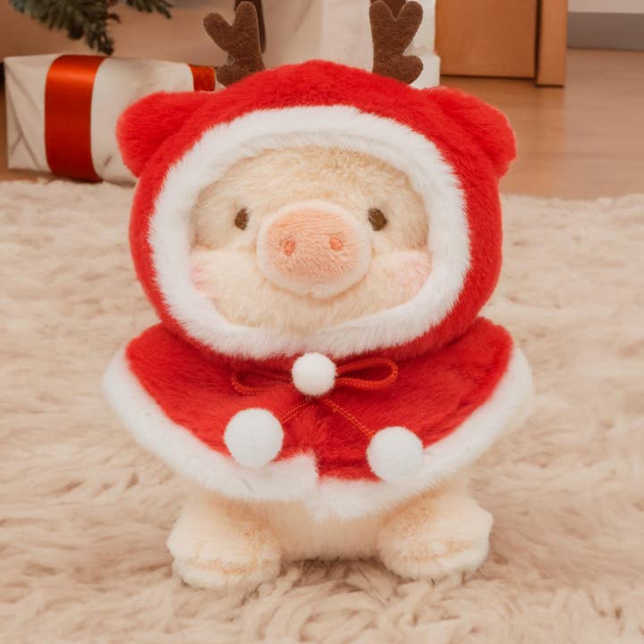 LuLu el Cerdito de Navidad - Llavero de Peluche Reno Lu para venta al por mayor de Joyify Pty Limited