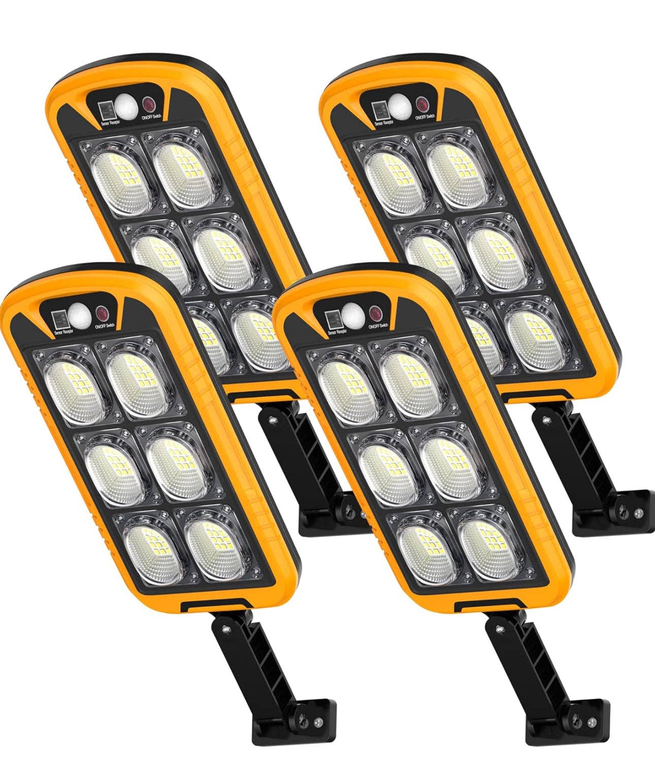 OutdoorSolarOutlet - Wholesale Outdoor/Lawn Light - SmartYard Solar Lights Outdoor Motion Sensor Light, 7000K Solar Street Lights with Remote Control, Dusk to Dawn Flood Light Outdoor, IP65 Waterproof Security Light (4 Packs)0