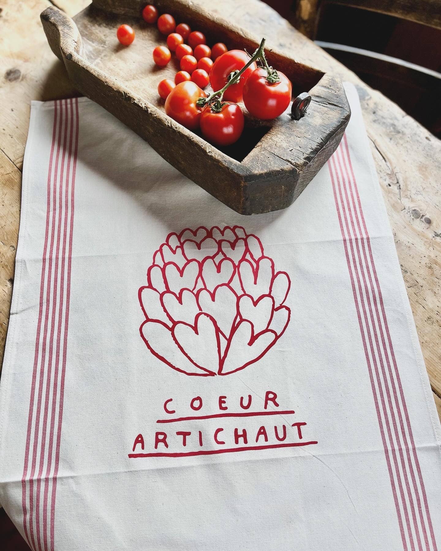 LES CHAHUTEES - Wholesale Dishcloth - XXL PRINTED TEA TOWEL "ARTICHOKE HEART"2