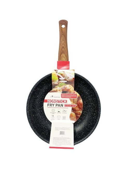 ILMK NON STICK FRY PAN_BLACK (10/BX) for wholesale by BanzaiLA