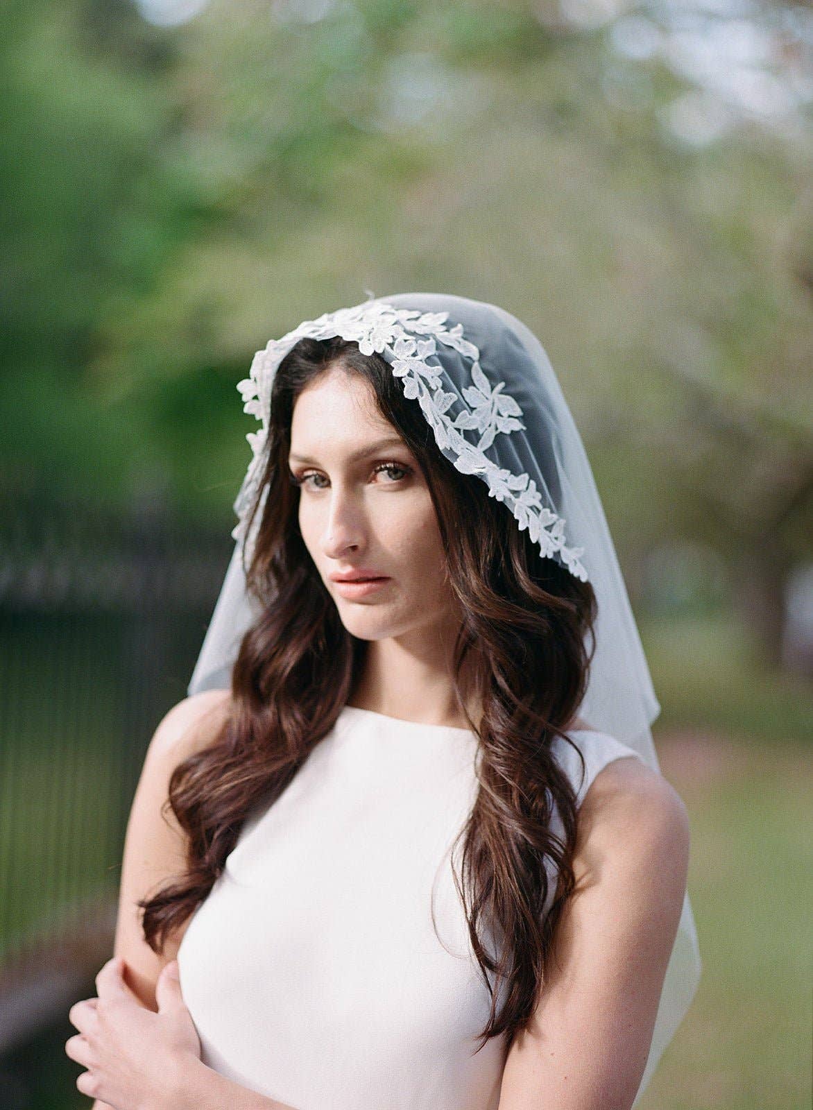 Miss Foxine Couture - Wholesale Veil - Women's - Fable Mantilla Wedding Veil3